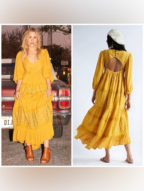 Free People Dresses & Skirts - Free People Tiered Marigold Maxi Dress